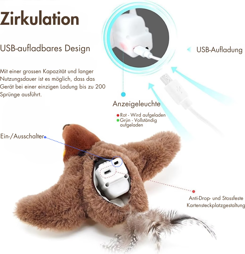 Chirpy Buddy™ – Interaktives Vogelspielzeug für Katzen